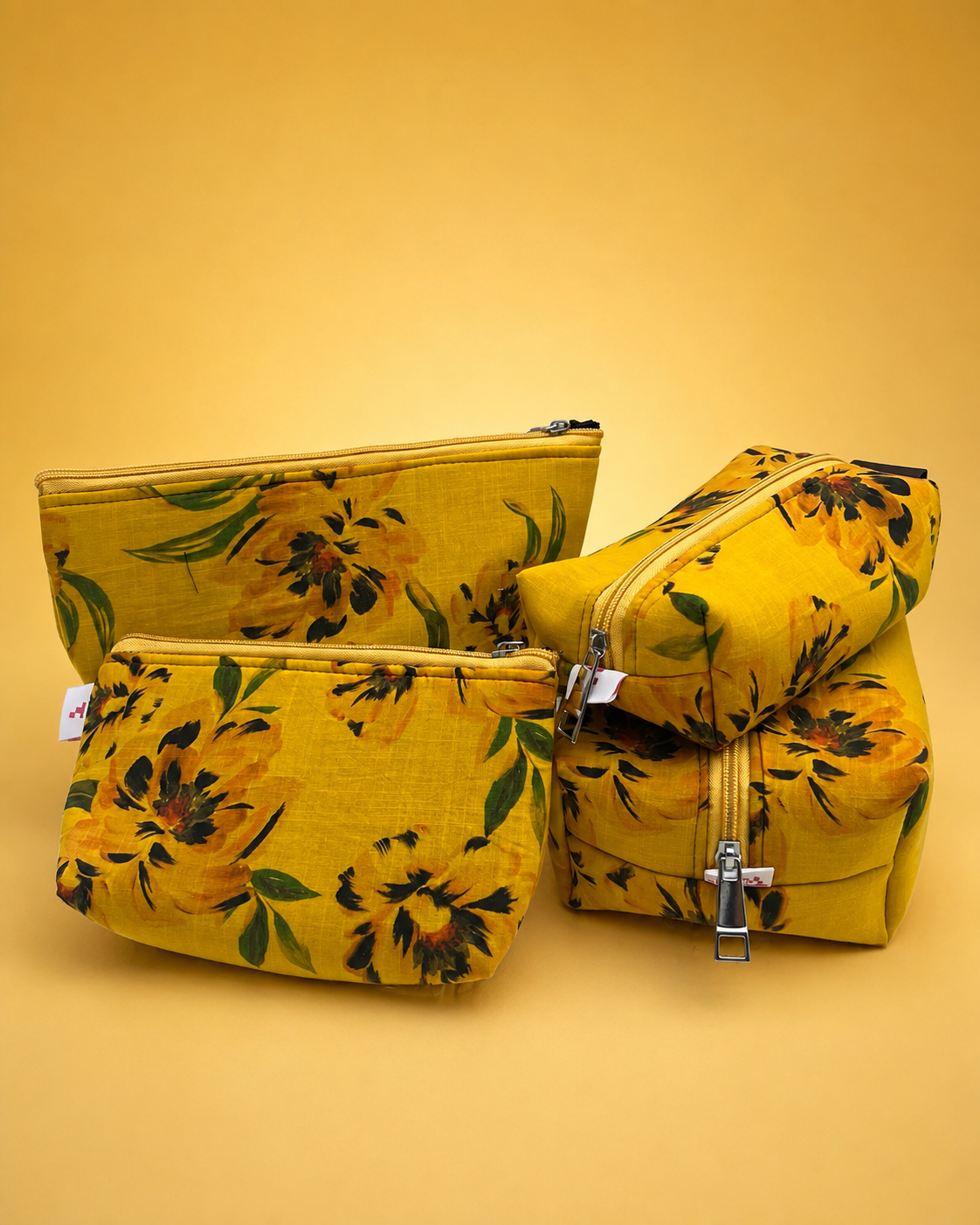 YELLOW COTTON POUCHES