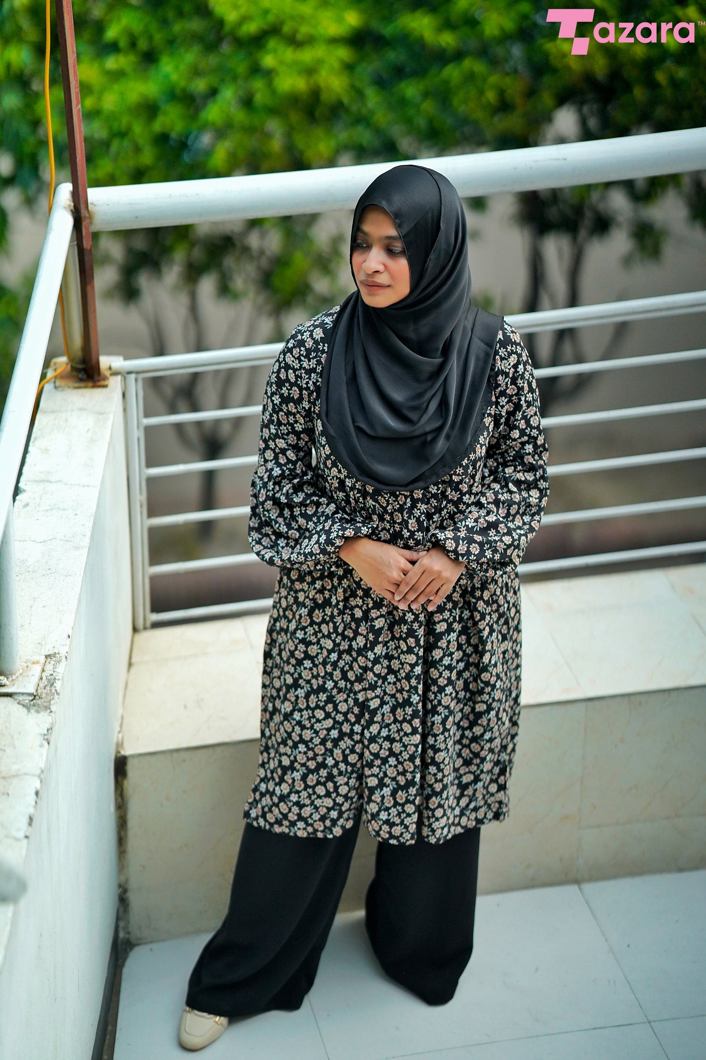 Black Brown Long Tops