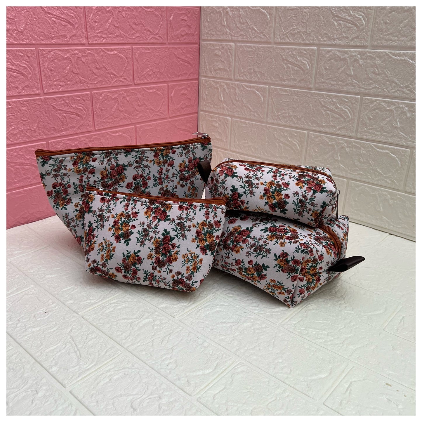 PINK BROWN POUCHES