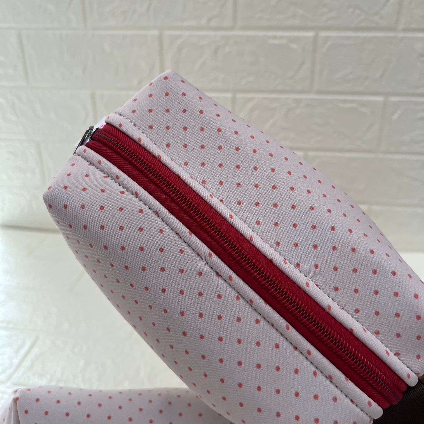 LIGHT PINNK POLKA POUCHES