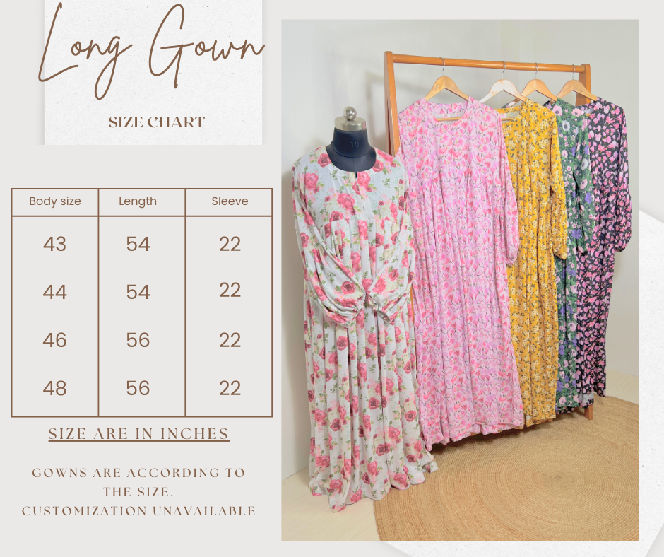 White Rose Long Gown