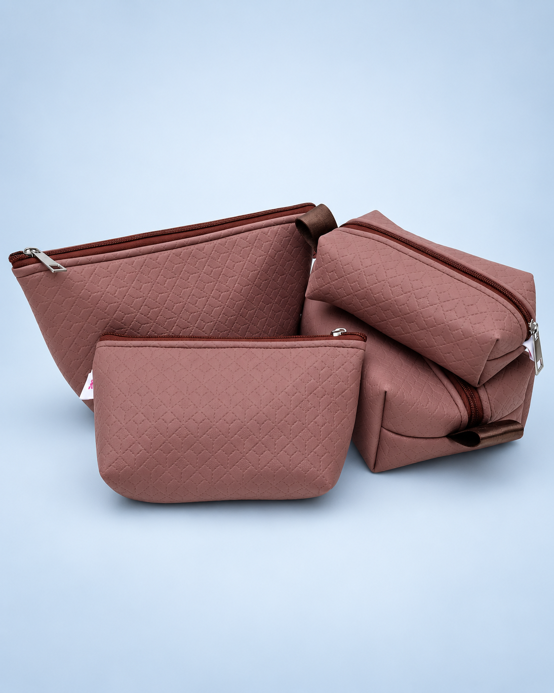 DUSTY-MAUVE NOKSHA FAUX LEATHER POUCHES