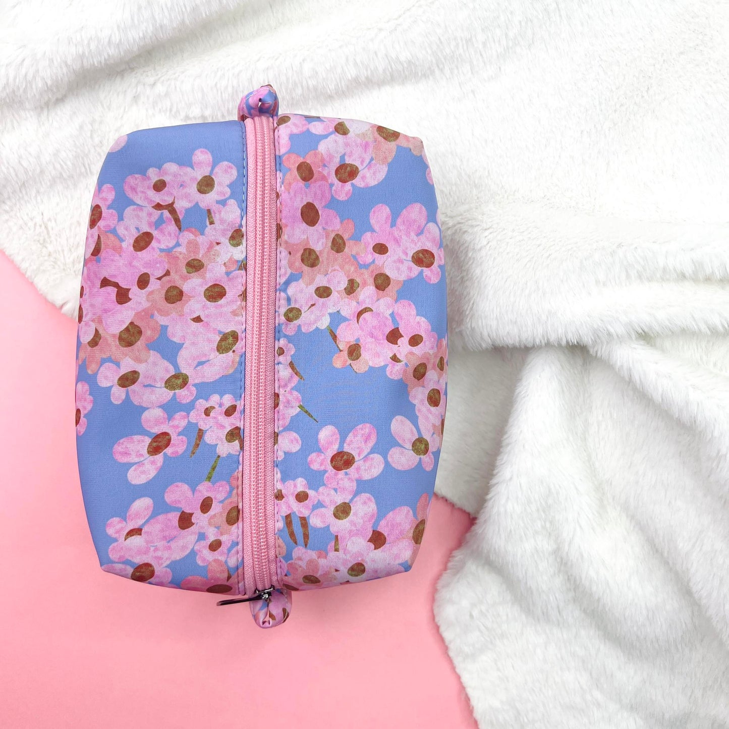 SKY PINK FLORAL CONVERTIBLE POUCH SET