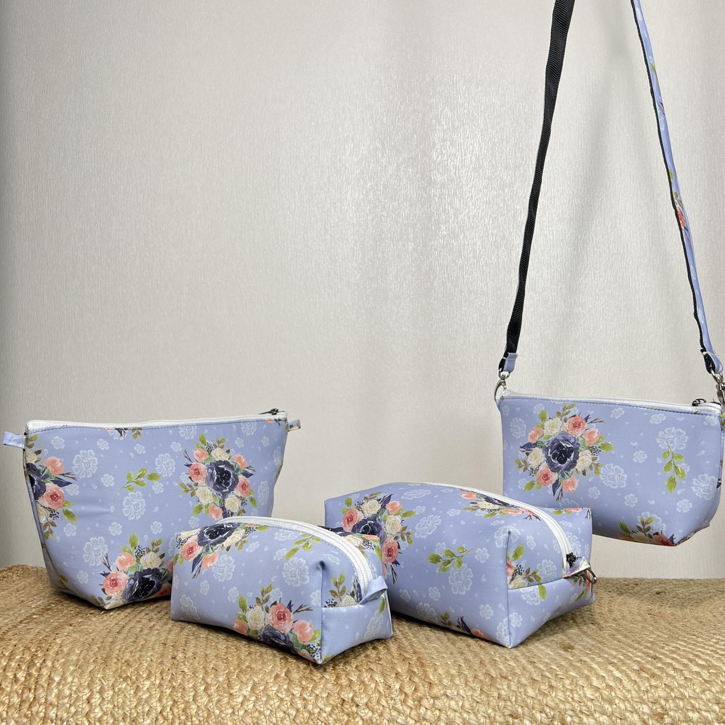 SKY FLORAL CONVERTIBLE POUCH SET