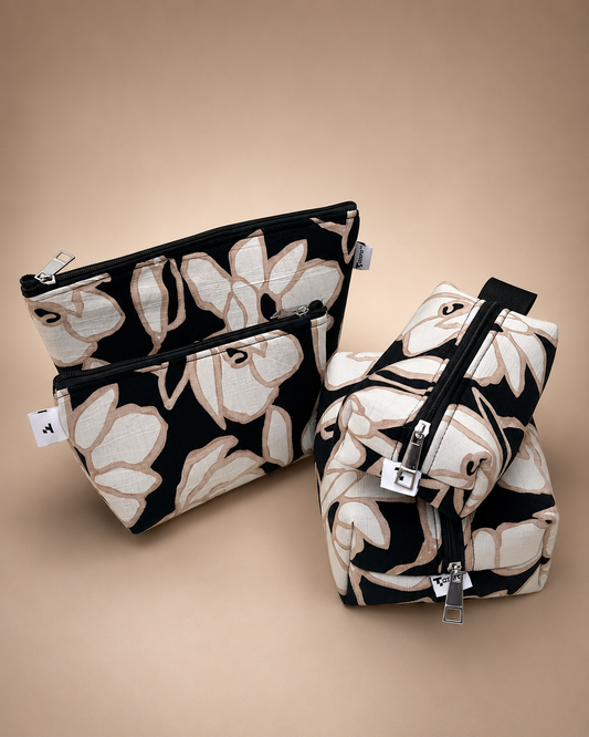 WHITE BROWN LEAF POUCHES