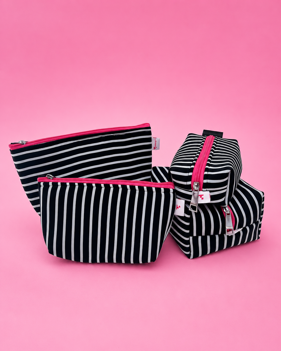 BNW STRIPE POUCHES