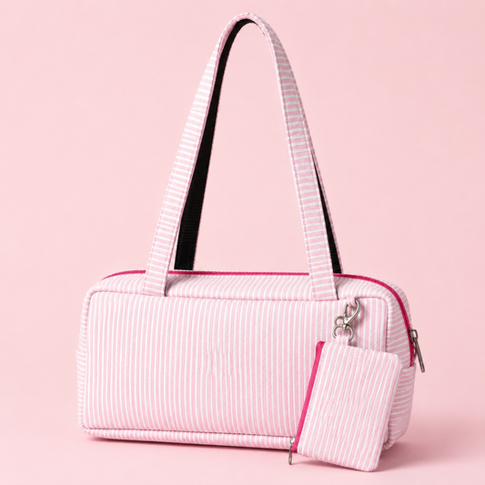 PINK STRIPE PIKO TOTE