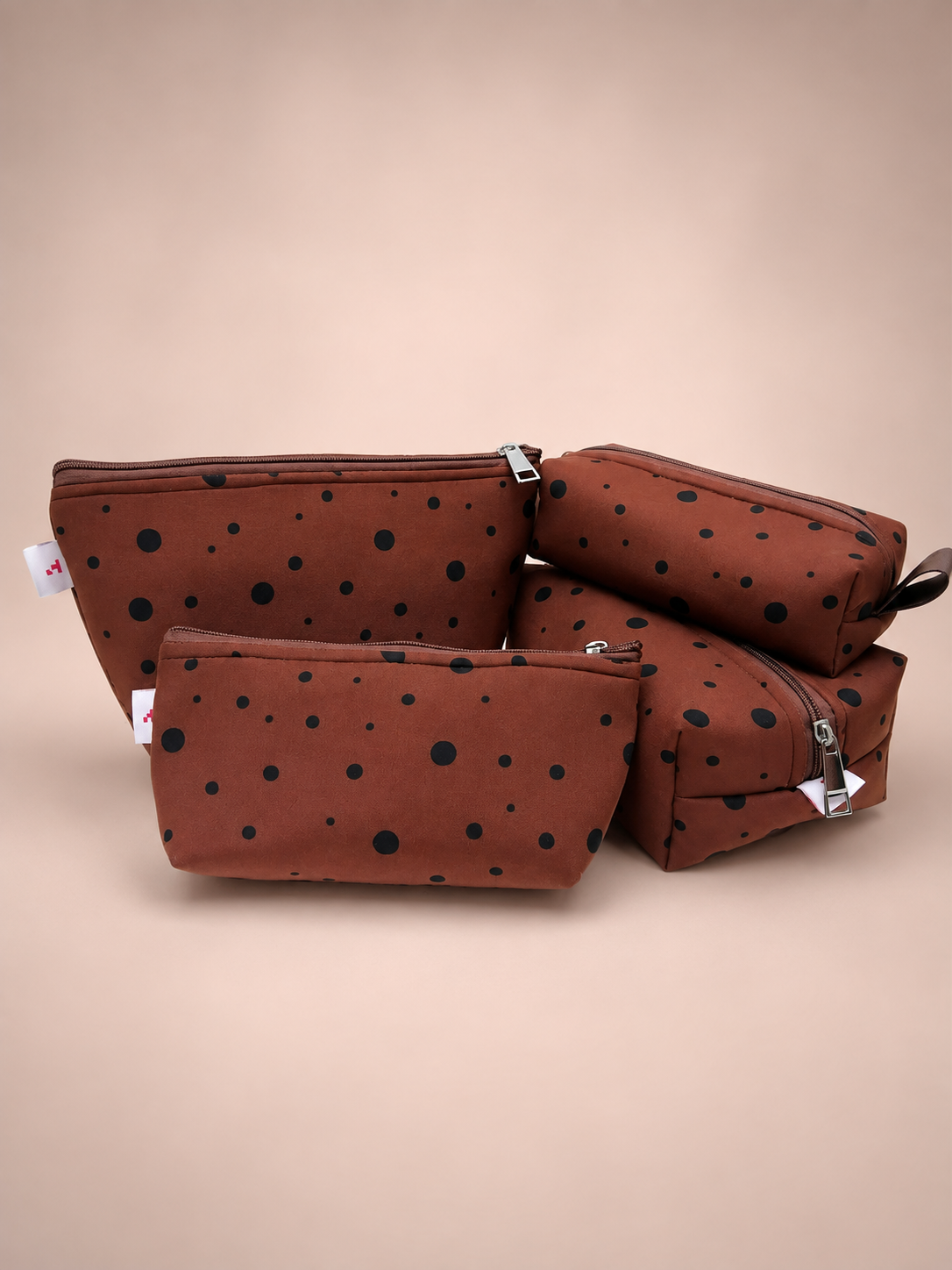 TERRACOTTA POLKA  POUCHES