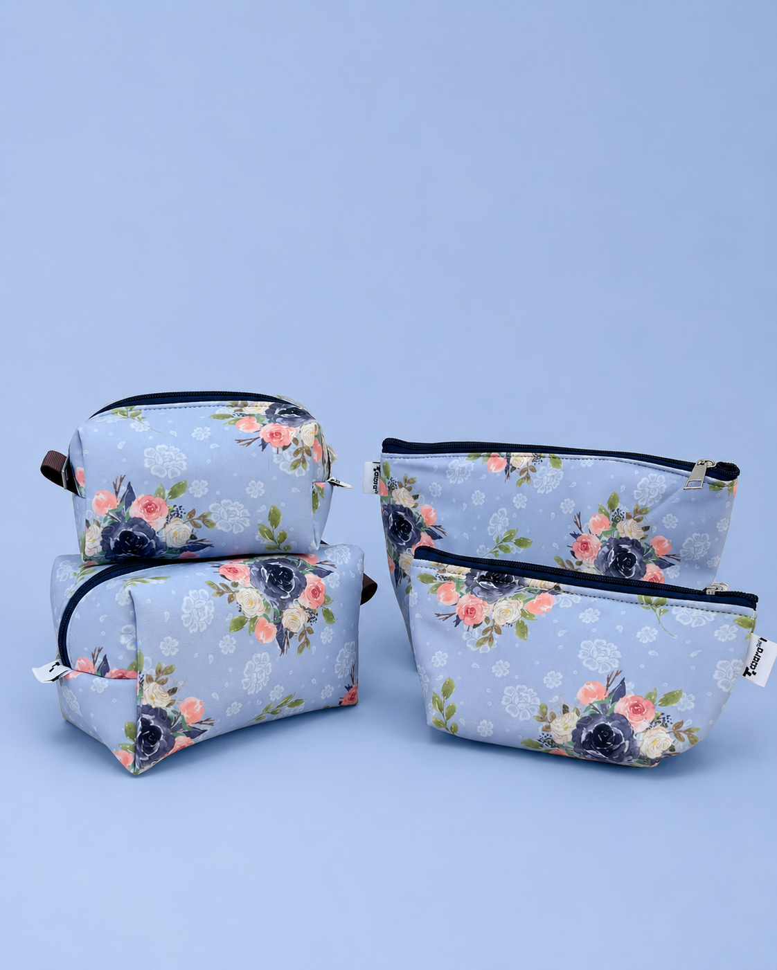 SKY FLORAL POUCHES