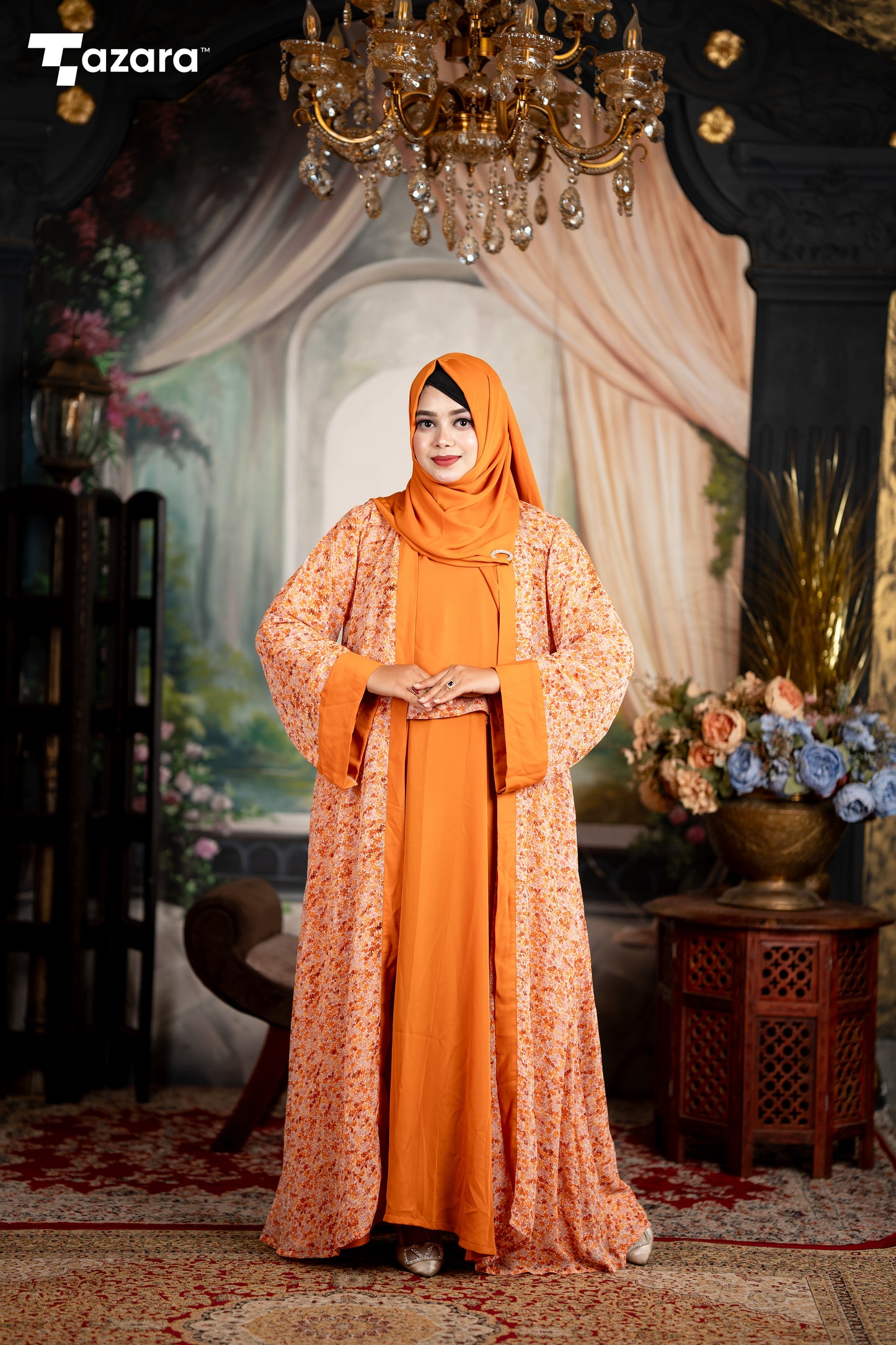 Amber Glow Abaya set