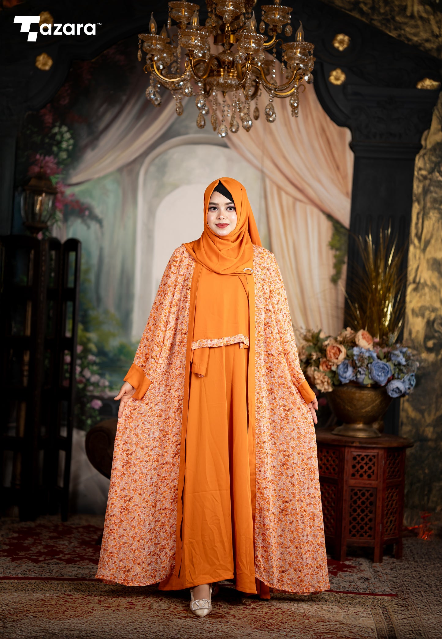 Amber Glow Abaya set