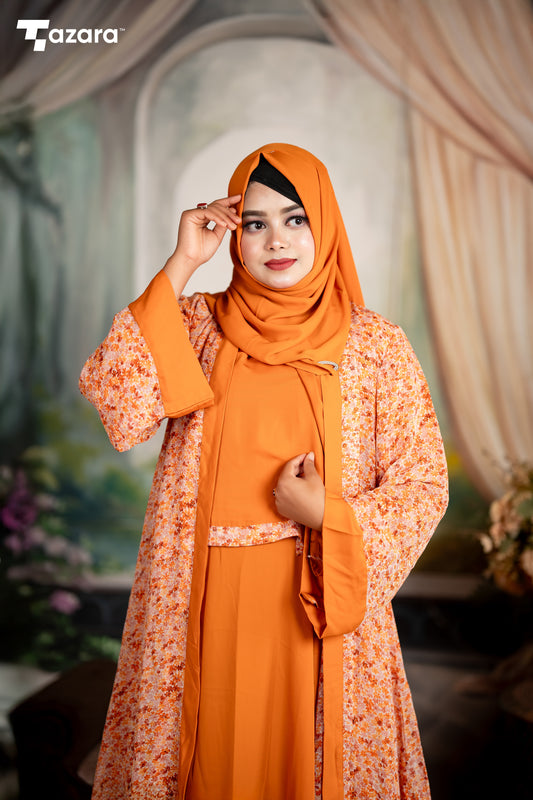 Amber Glow Abaya set