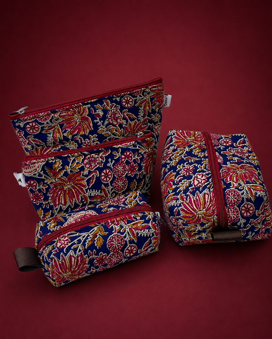 NAVY JOYPURI POUCHES