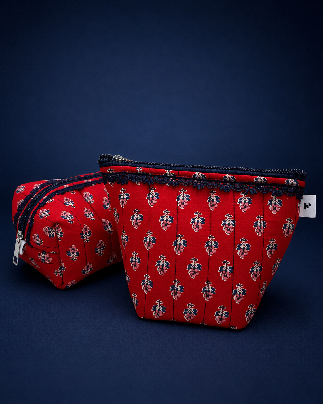 RED JOYPURI QUILTED POUCH