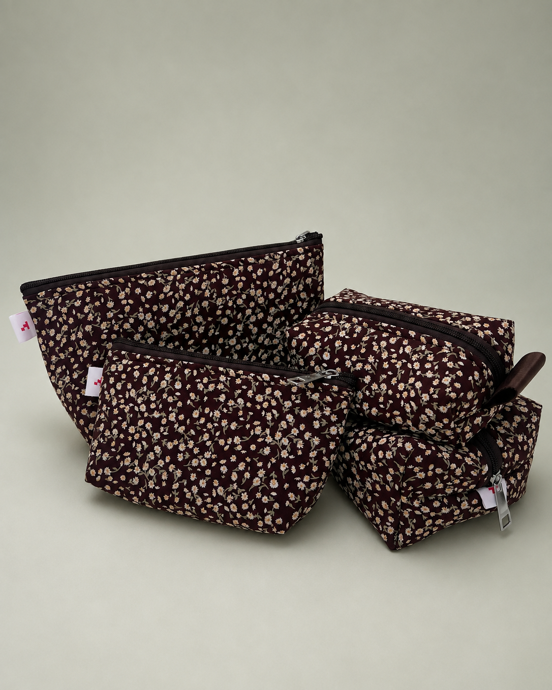 COFFEE FLORAL POUCHES