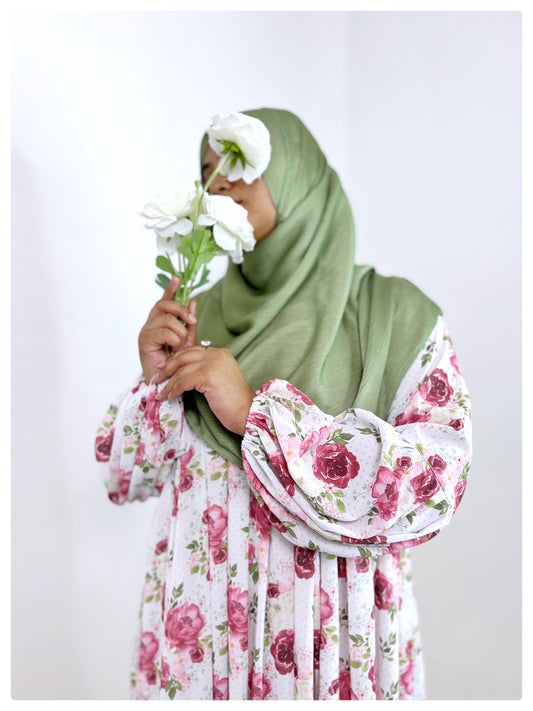 White Rose Long Gown