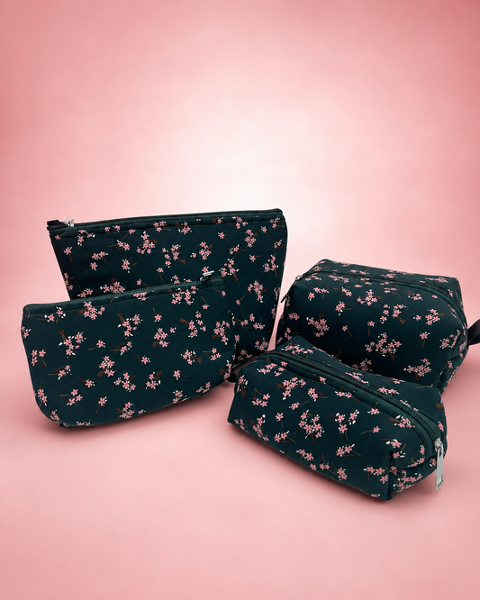 GREEN PINK POUCHES