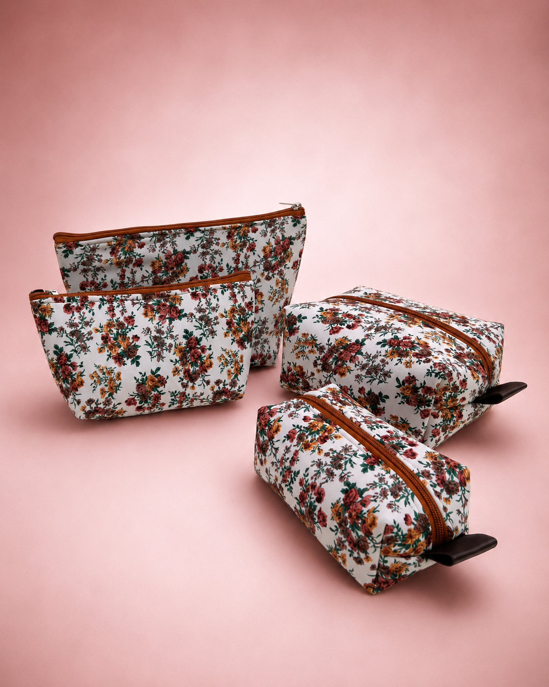 PINK BROWN POUCHES