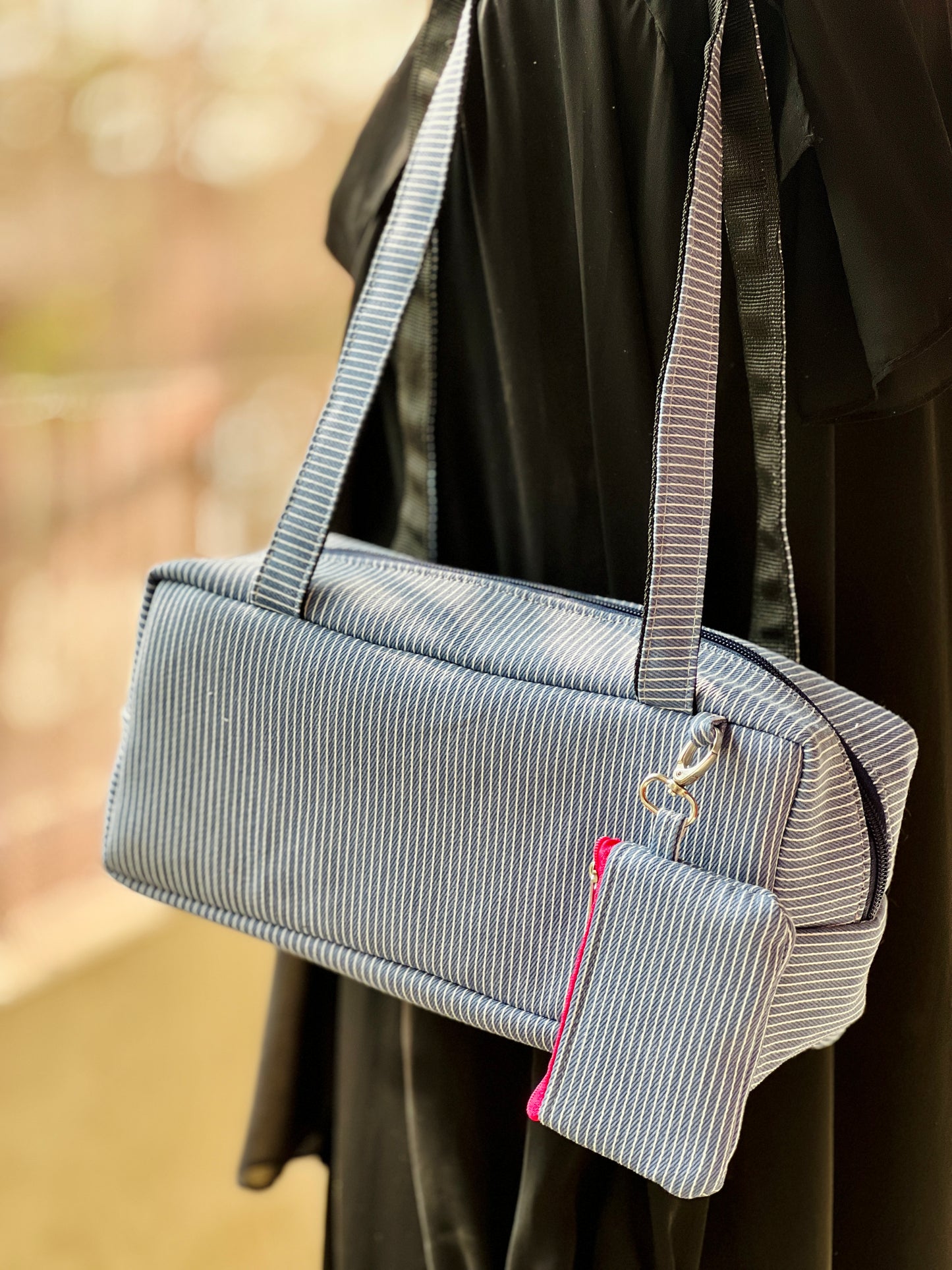 BLUE STRIPE PIKO TOTE