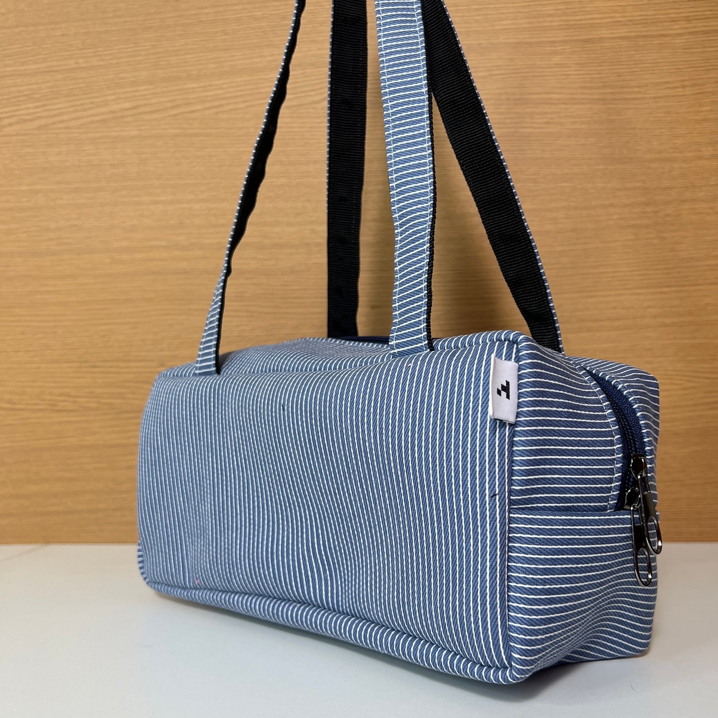 BLUE STRIPE PIKO TOTE
