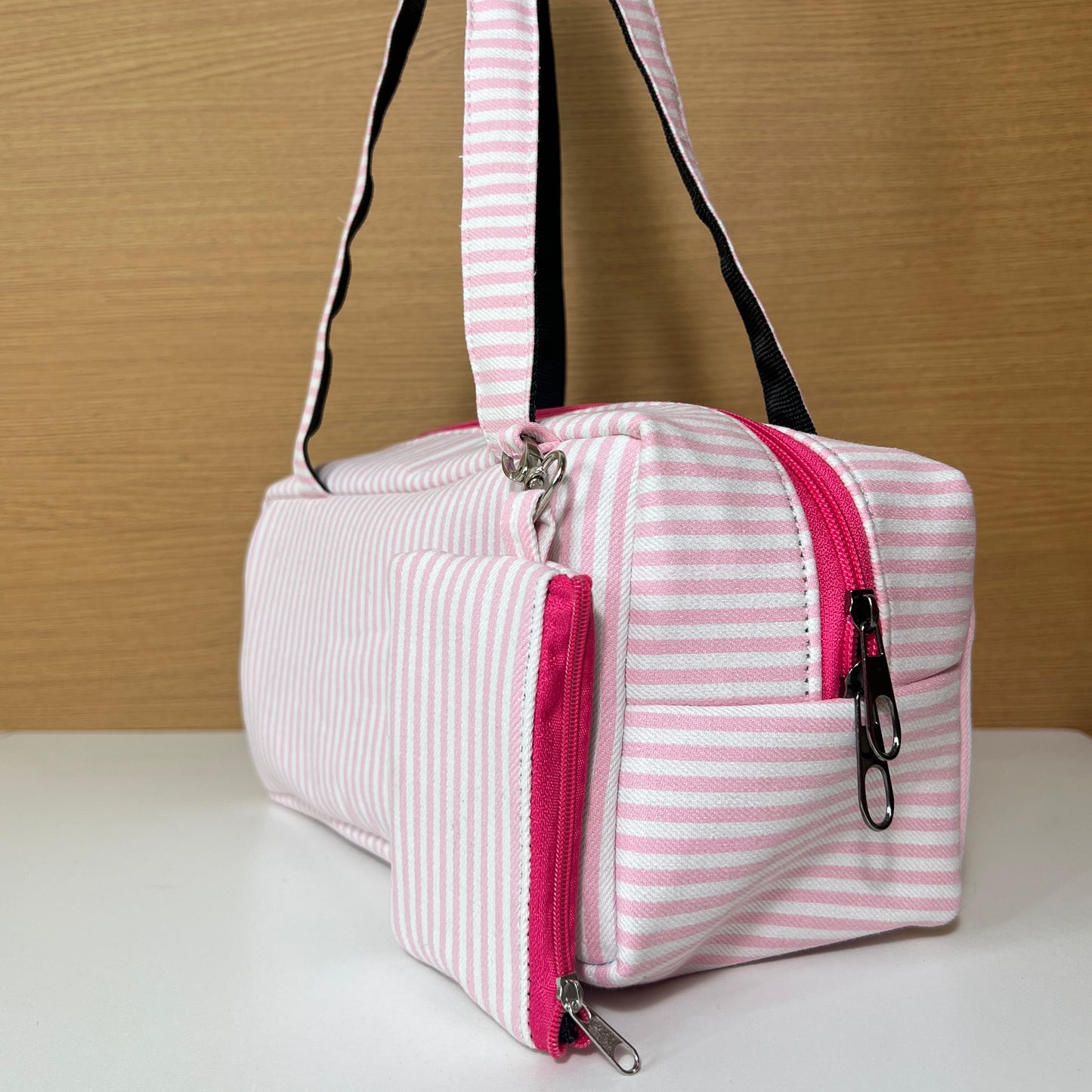 PINK STRIPE PIKO TOTE