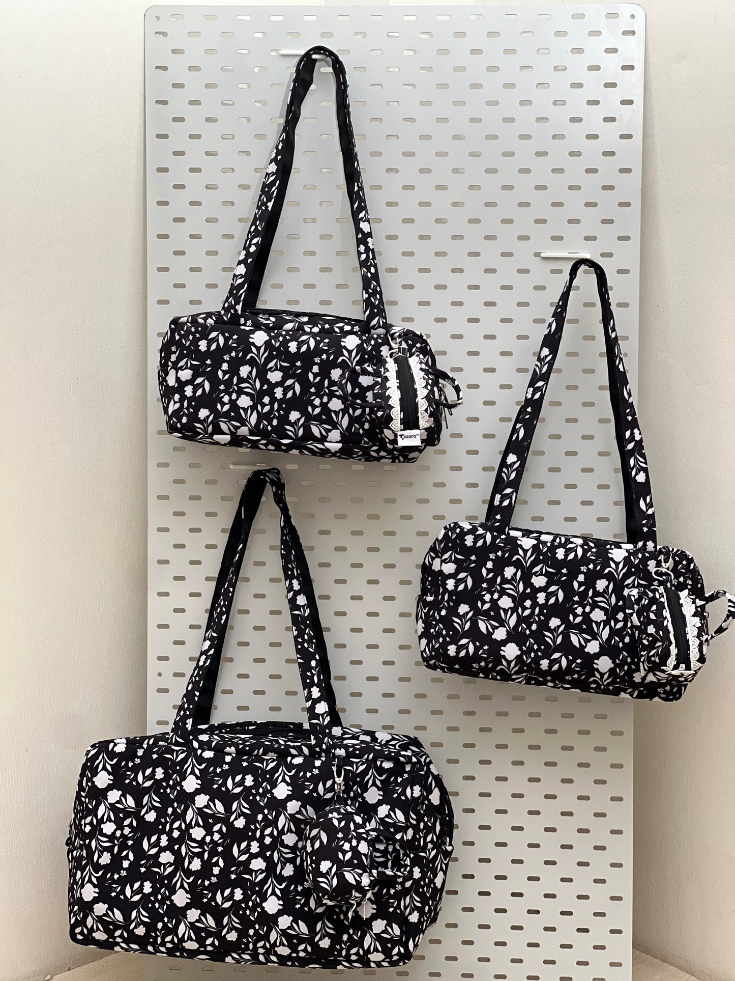 Black Floral Piko Tote