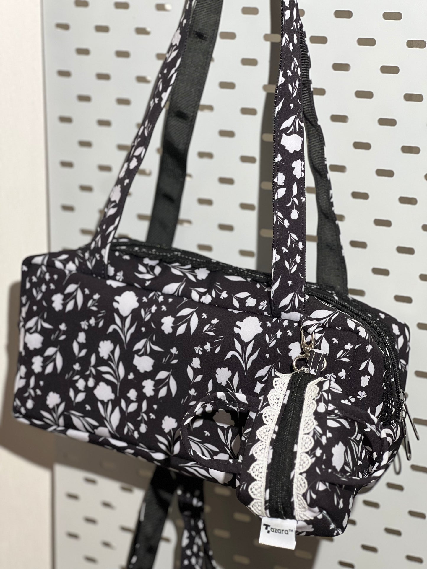 Black Floral Piko Tote