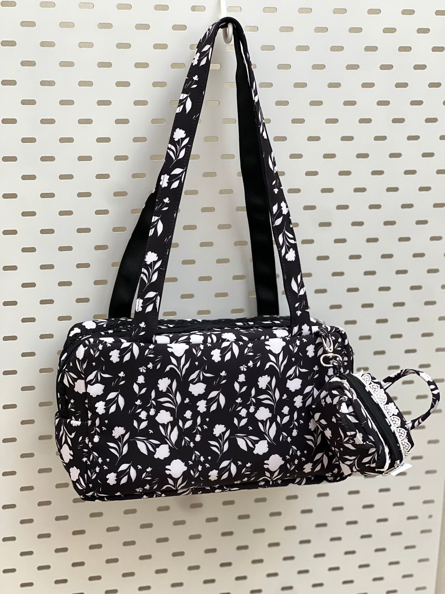 Black Floral Pamela Tote