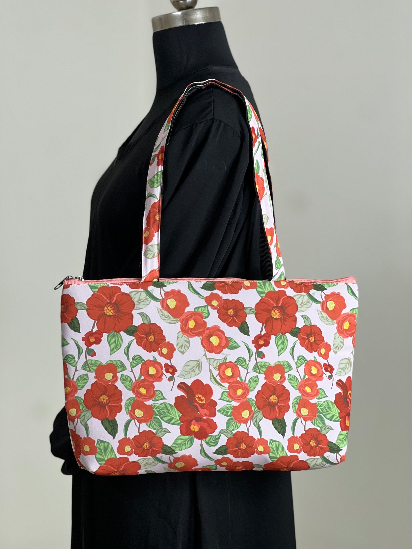 PINK RED TOTE BAG