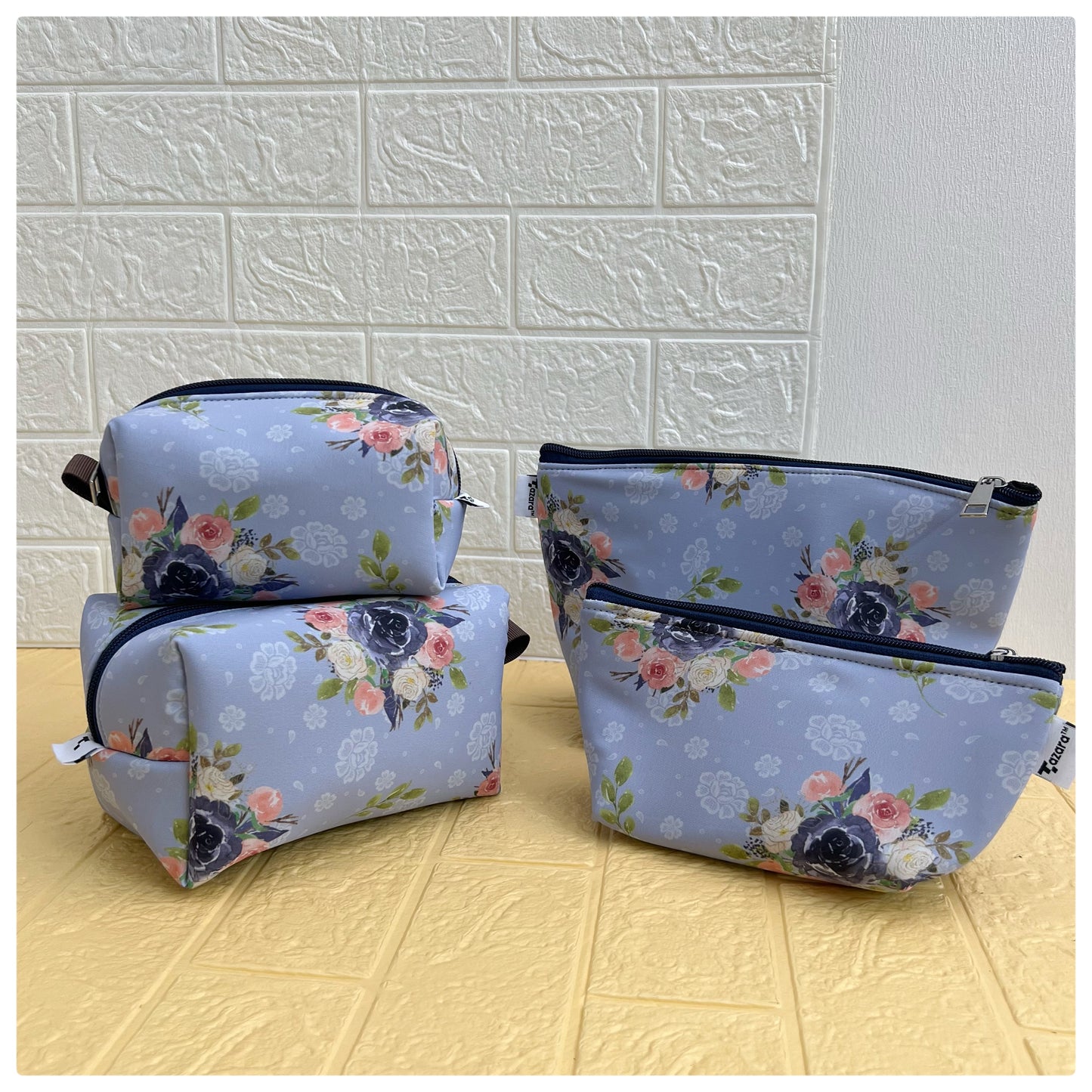 SKY FLORAL POUCHES
