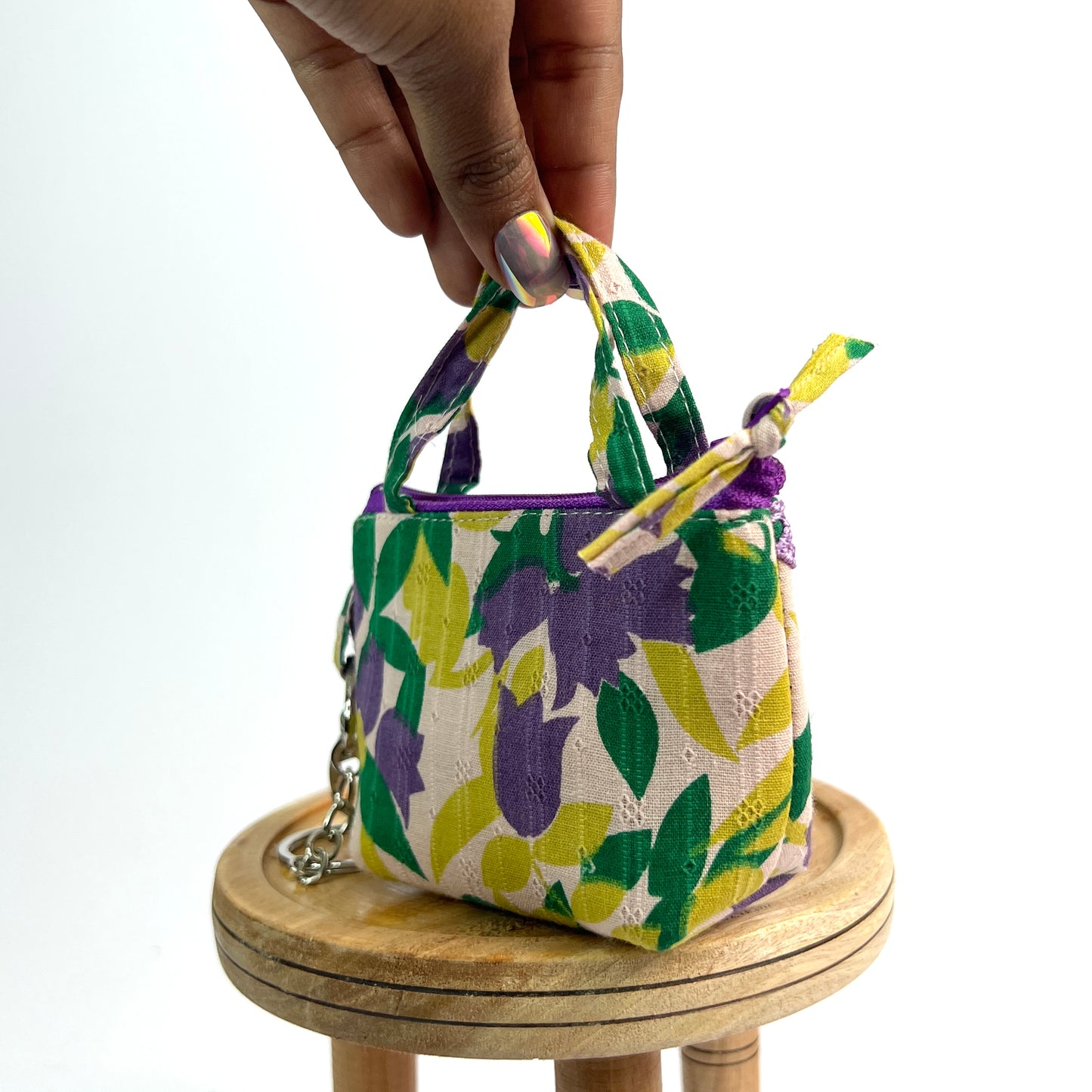 Yellow Purple Key Charm