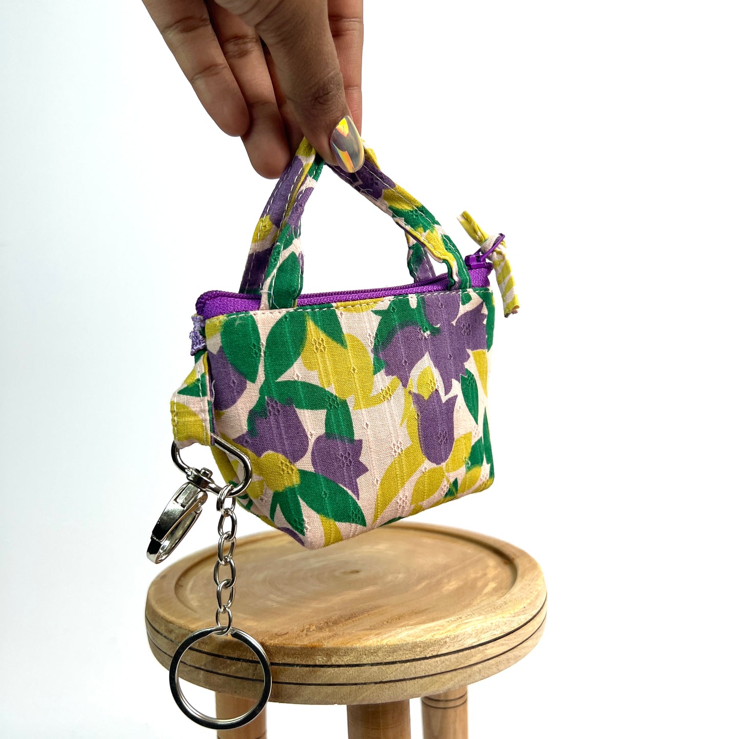 Yellow Purple Key Charm