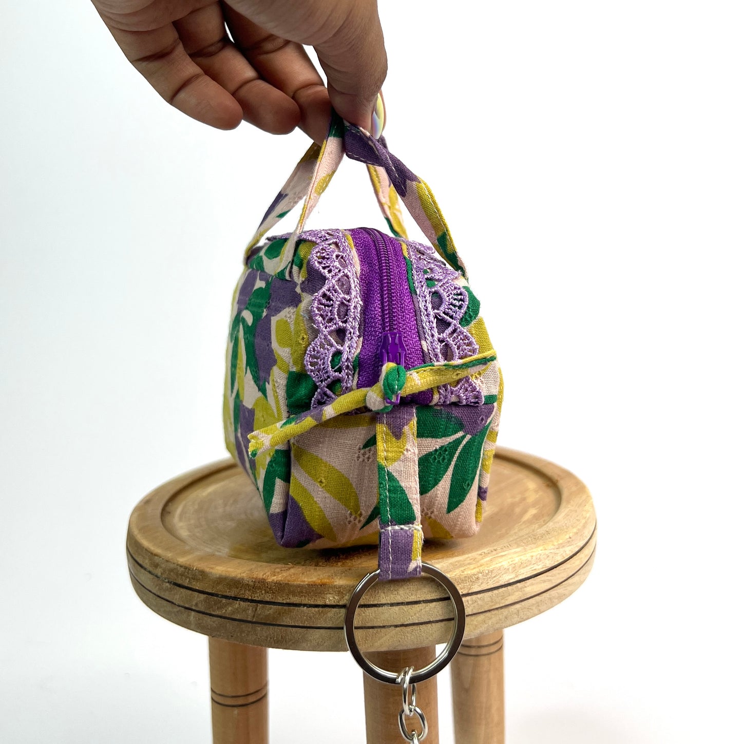 Yellow Purple Key Charm