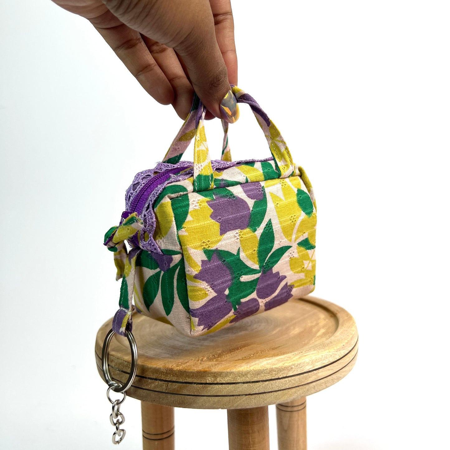 Yellow Purple Key Charm