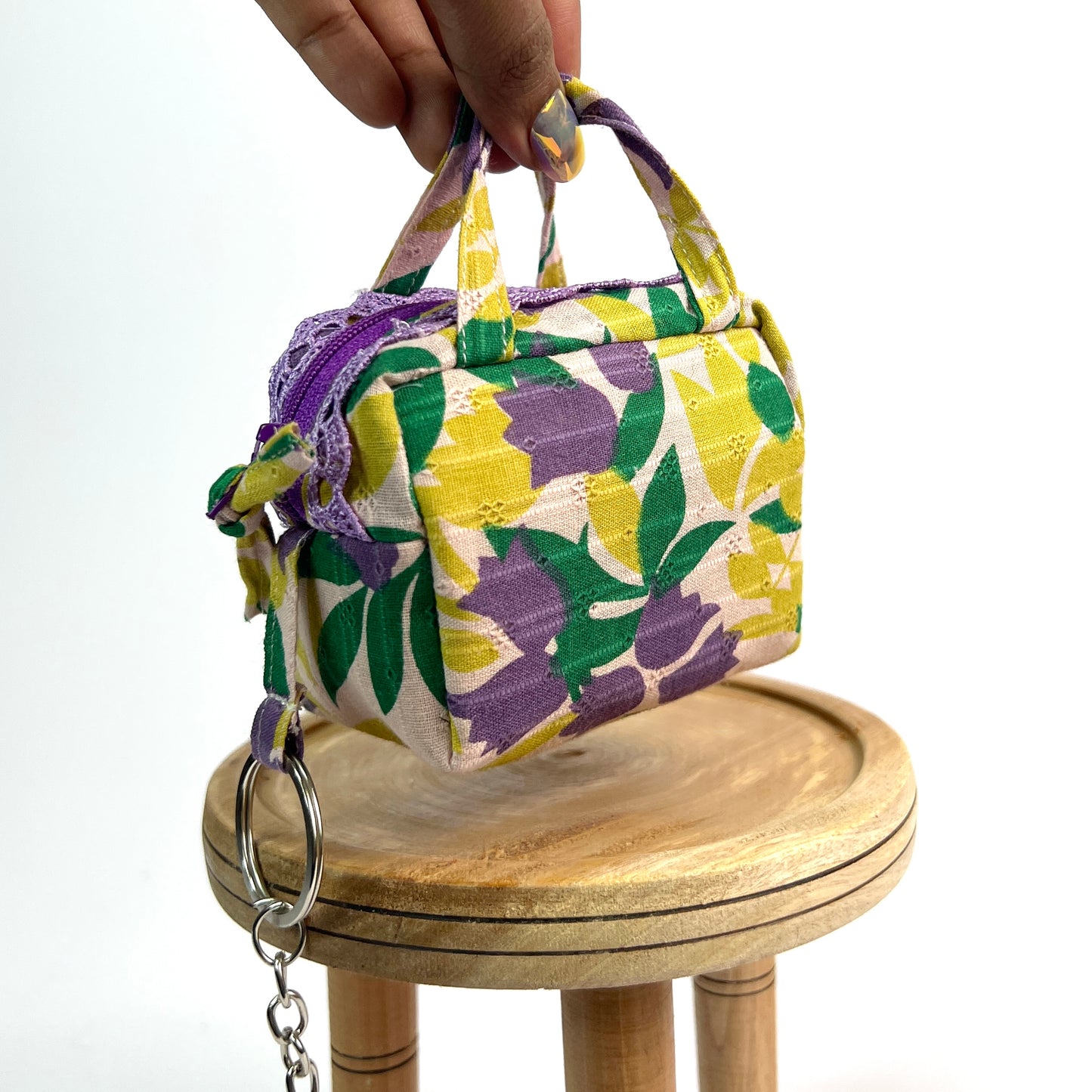 Yellow Purple Key Charm