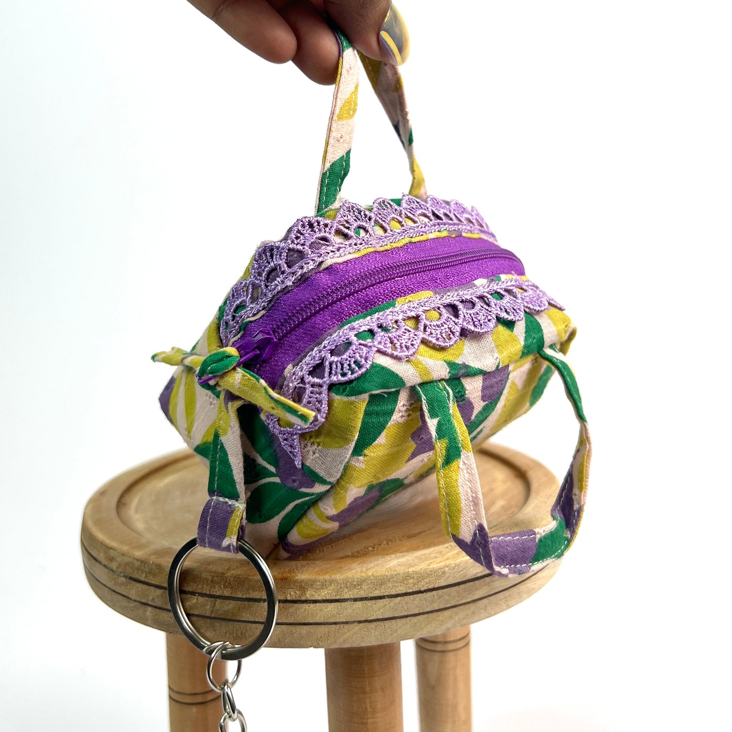 Yellow Purple Key Charm