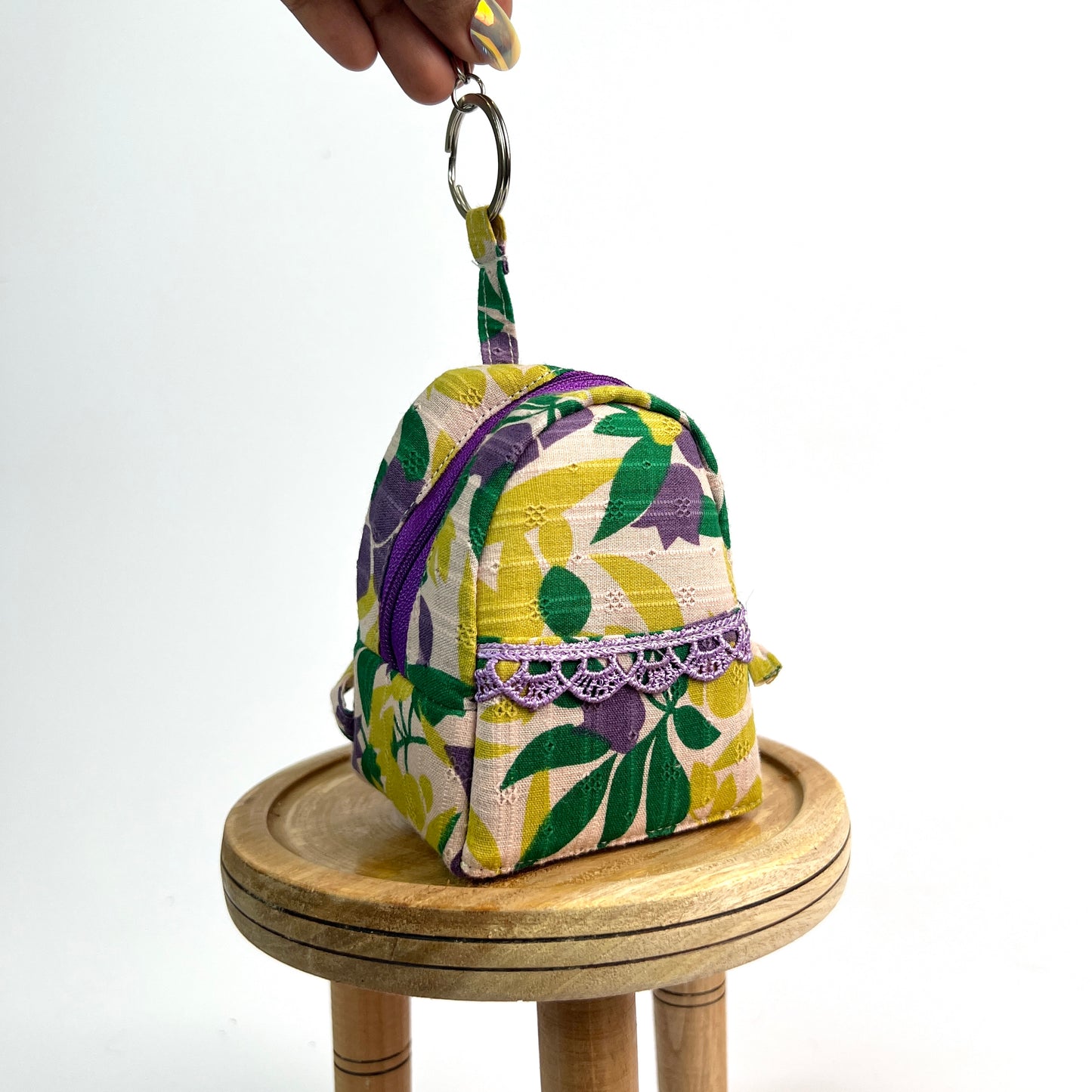 Yellow Purple Key Charm