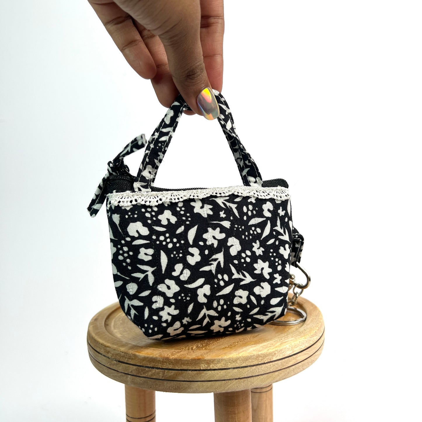 Black & White Key Charm