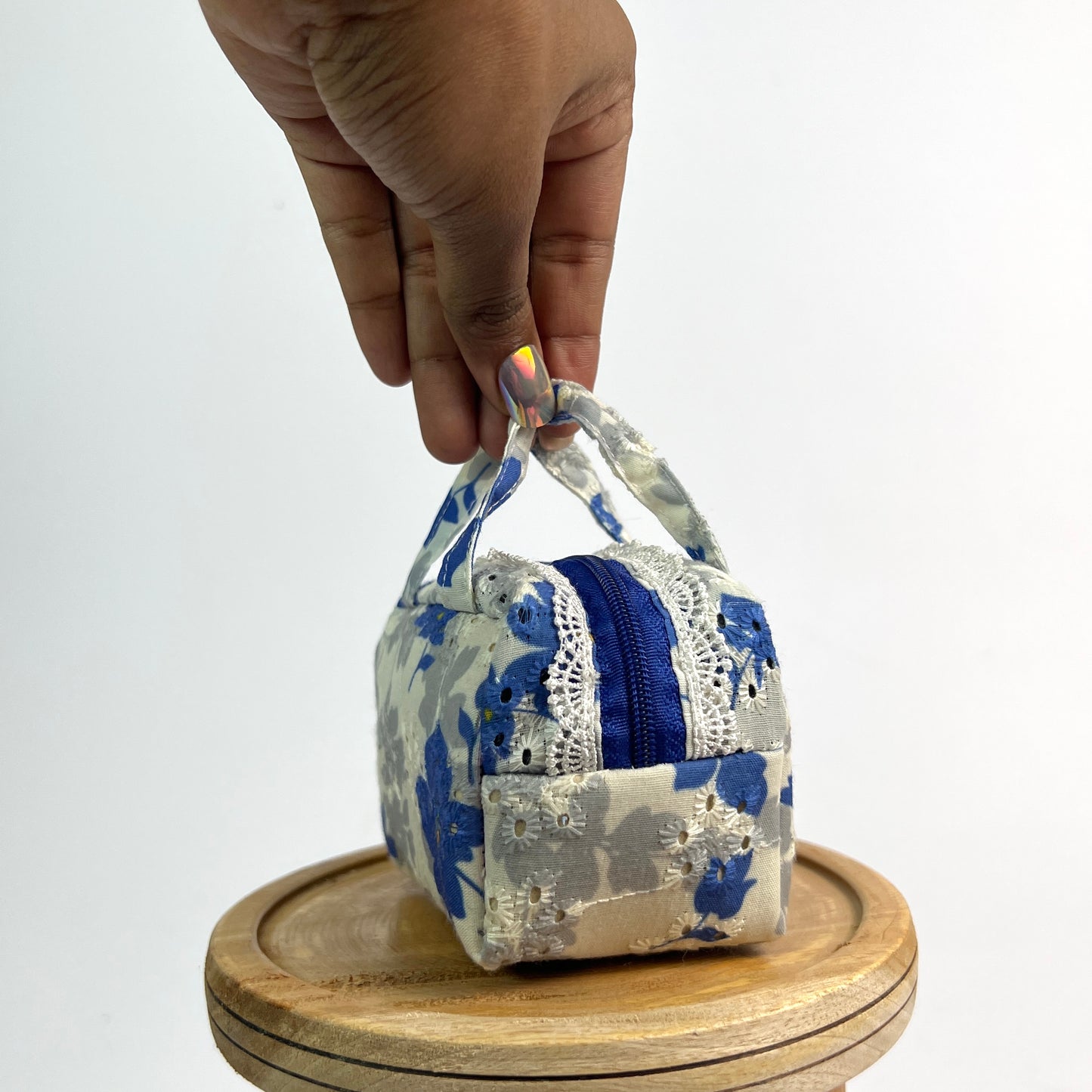 White Floral Key Charm