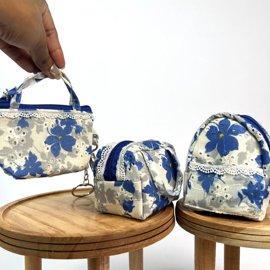 White Floral Key Charm