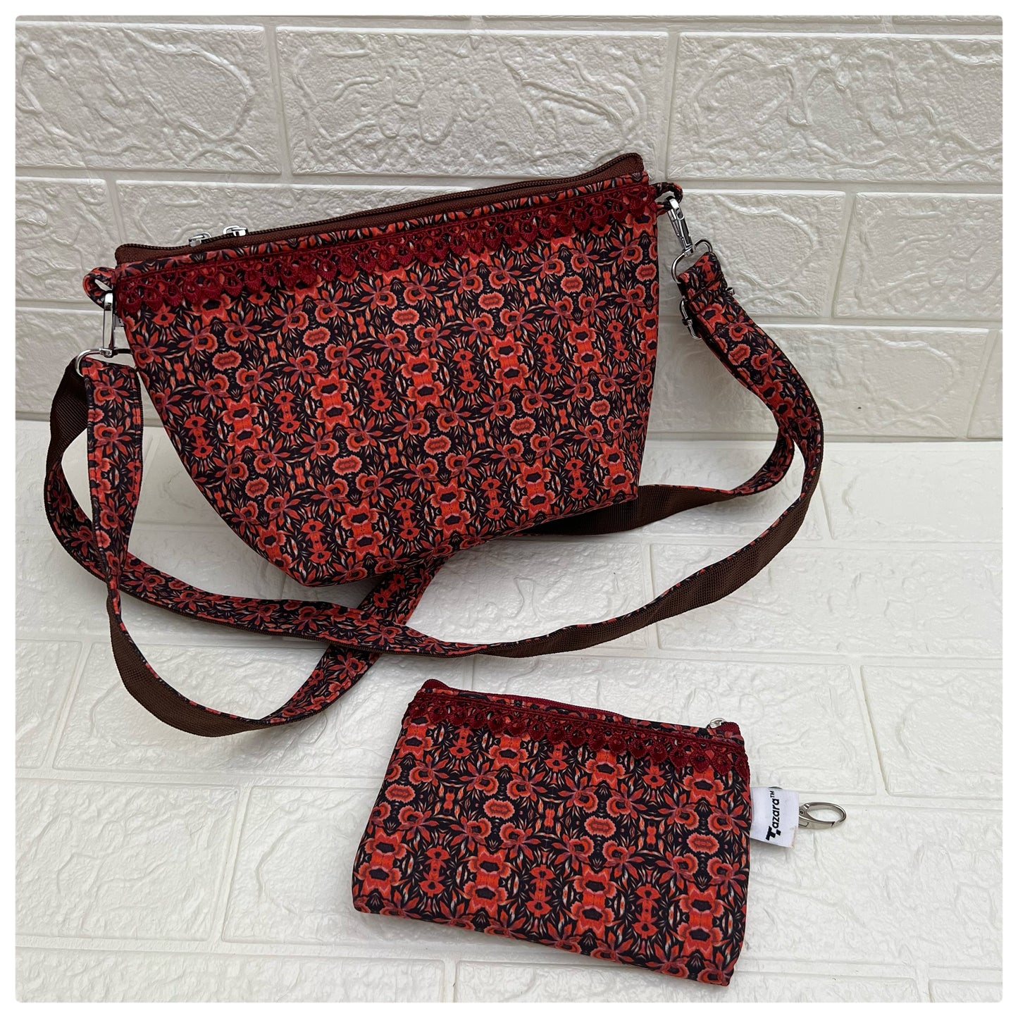 RED BLACK PARIZAT CROSSBODY