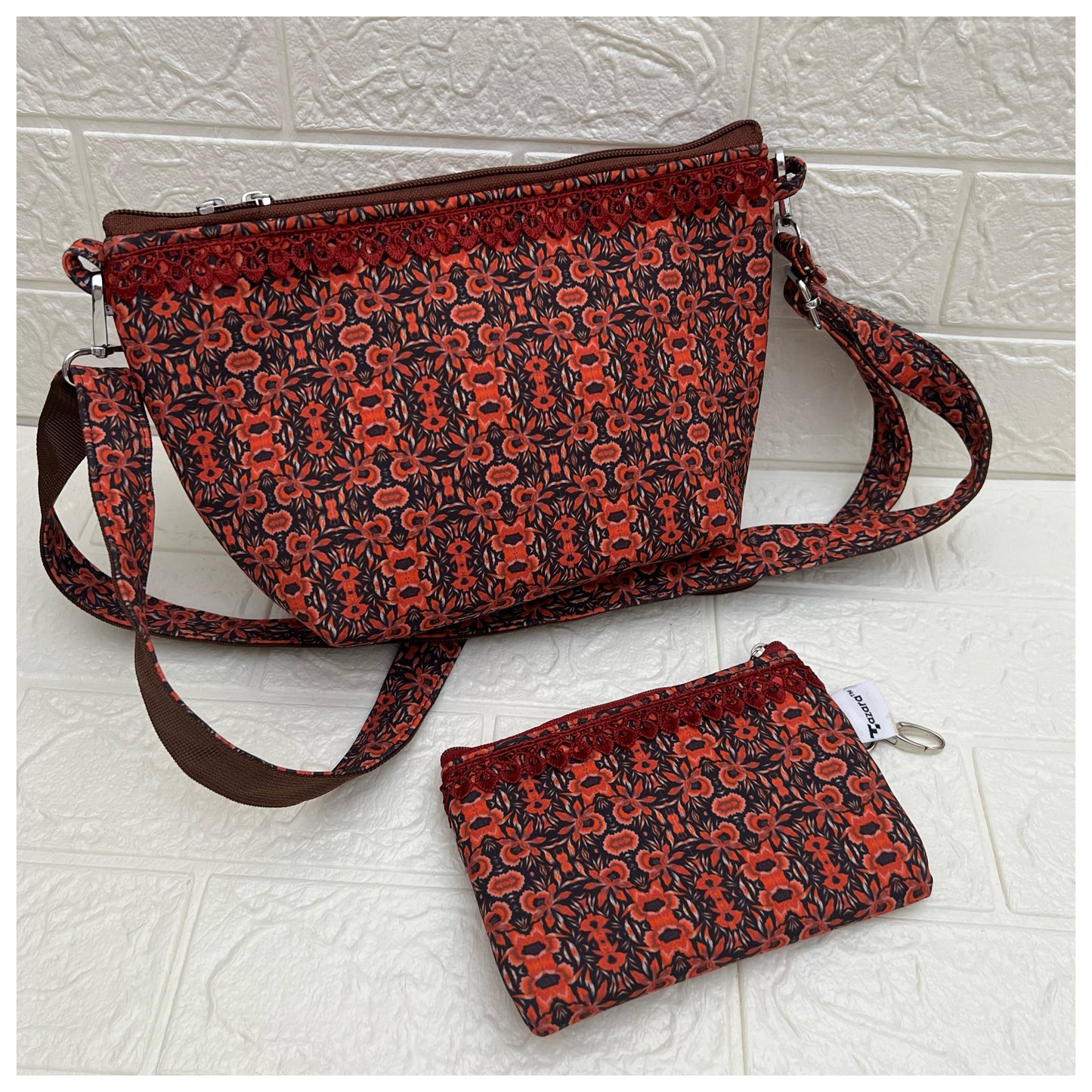 RED BLACK PARIZAT CROSSBODY