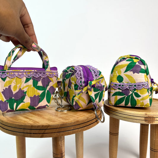 Yellow Purple Key Charm