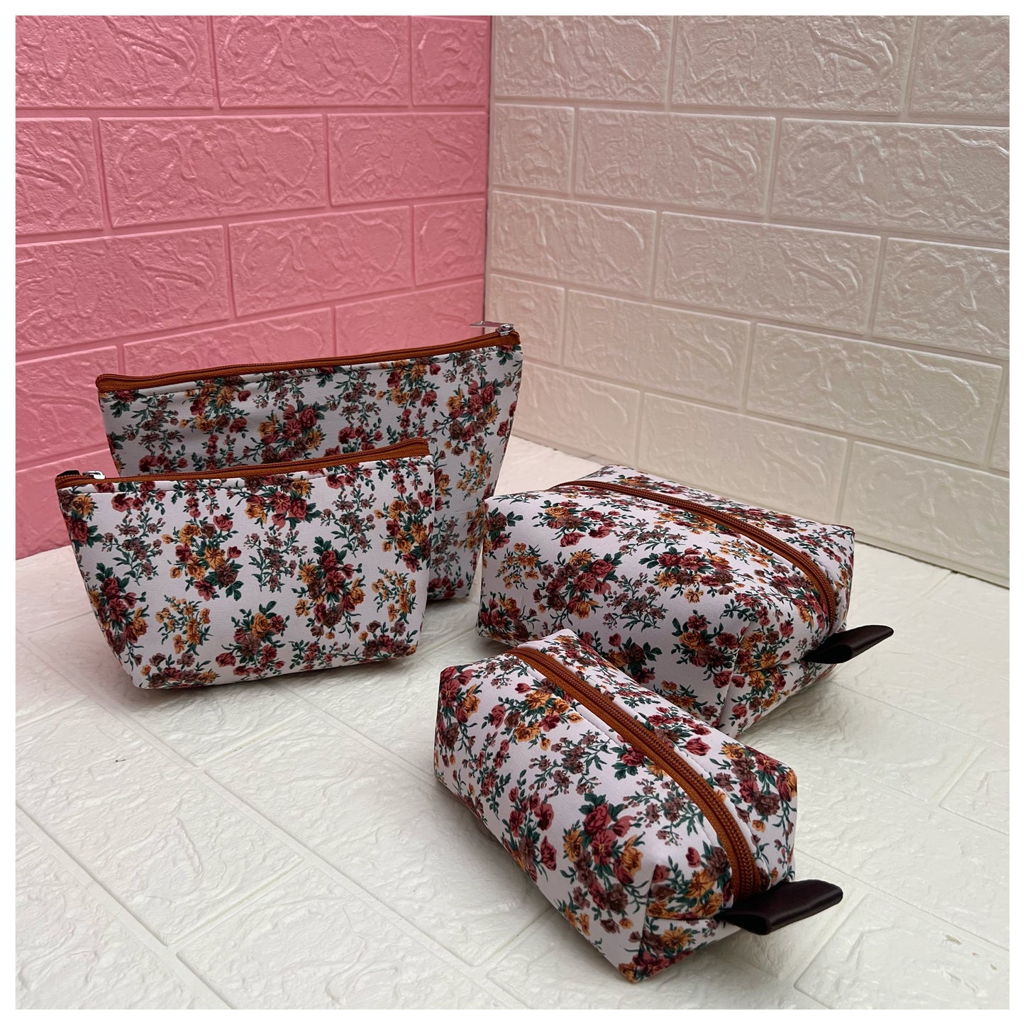 PINK BROWN POUCHES