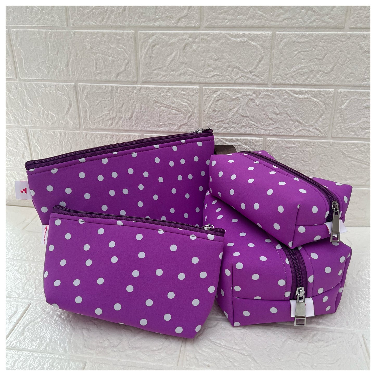 PURPLE POLKA POUCHES