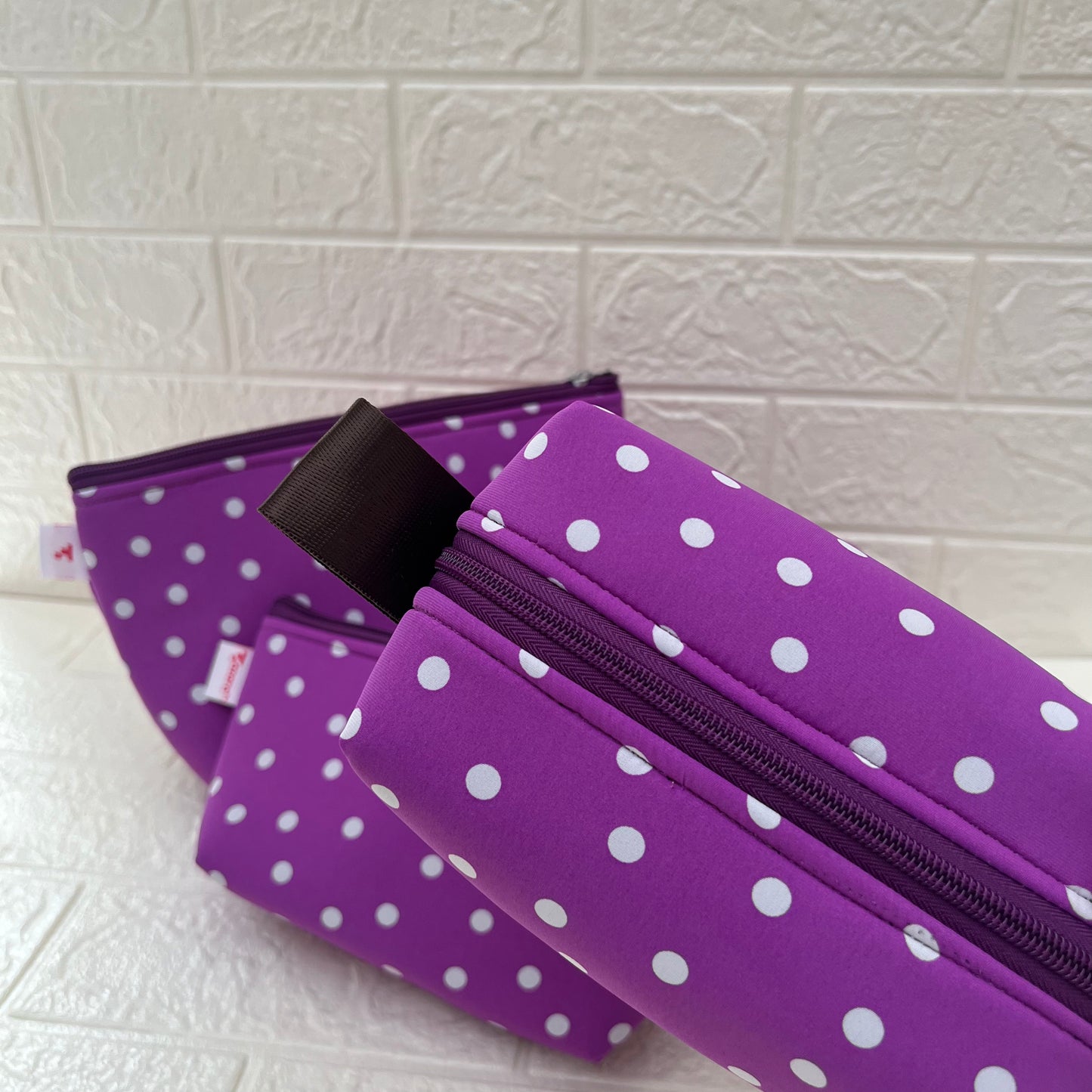 PURPLE POLKA POUCHES