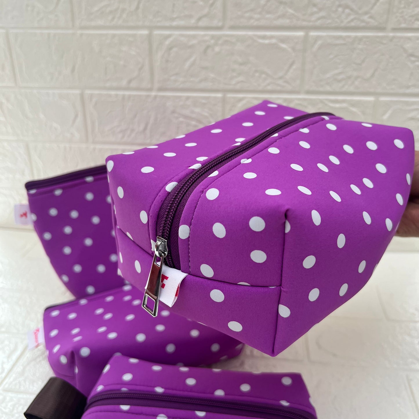 PURPLE POLKA POUCHES