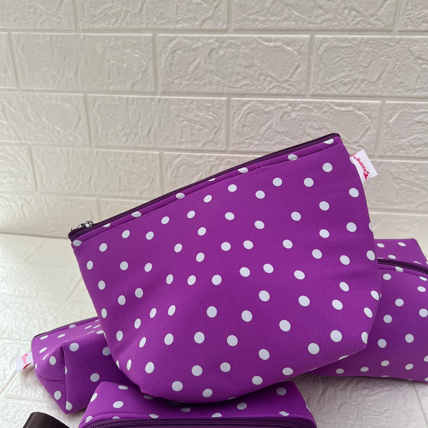 PURPLE POLKA POUCHES