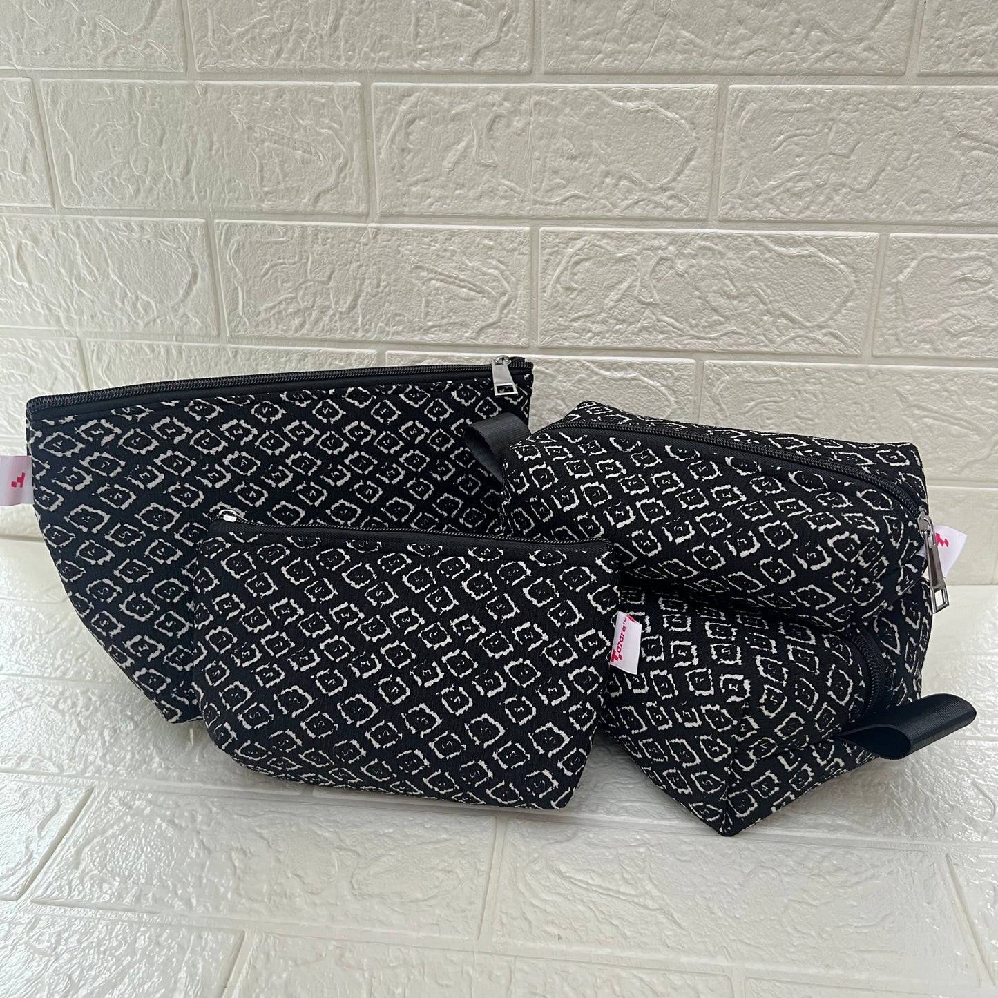 BNW POLKA FLORAL POUCHES