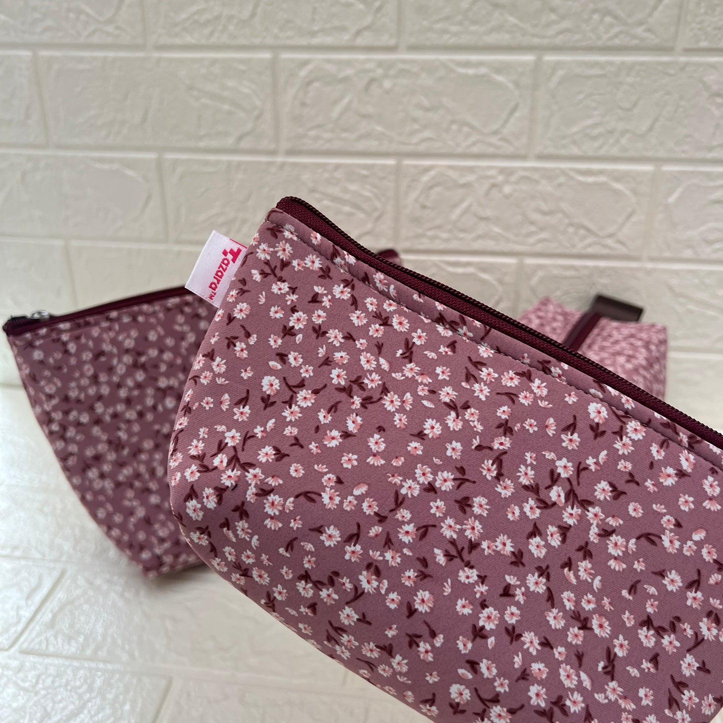 ONION PINK FLORAL POUCHES